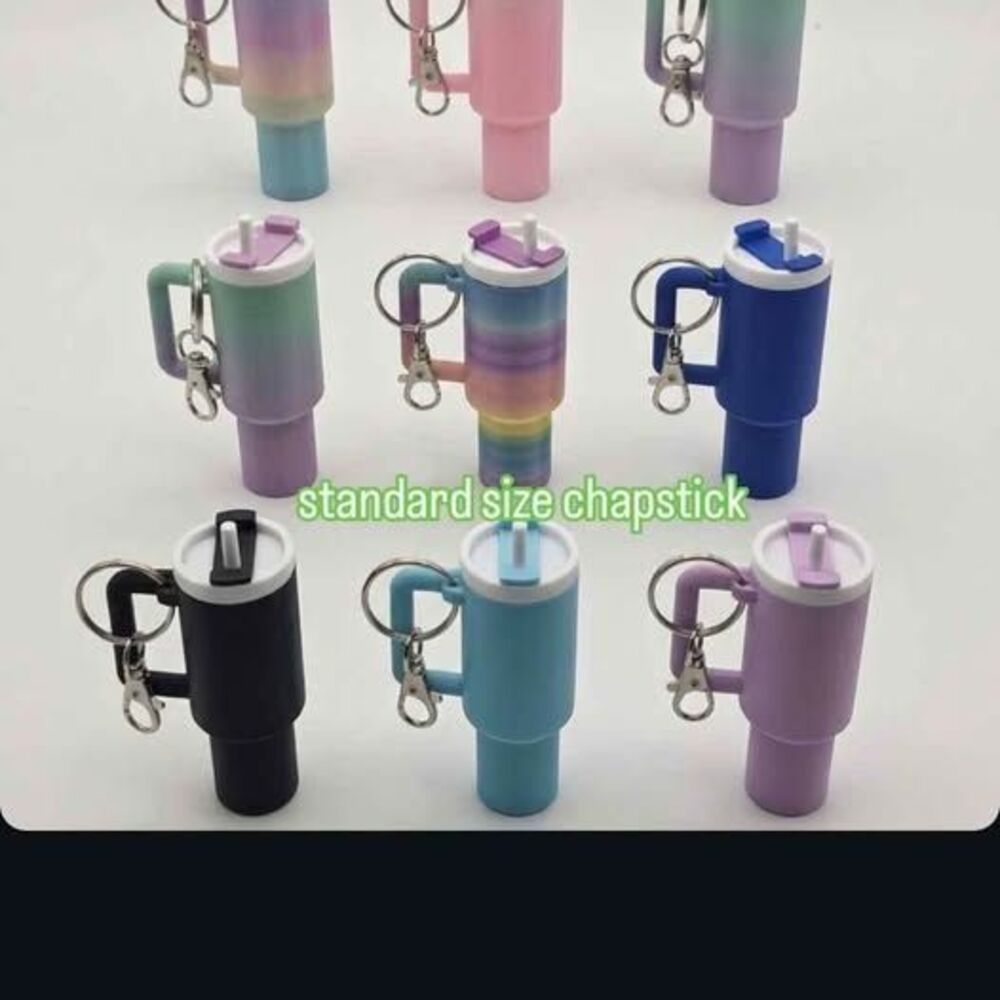 Mini Tumbler Keychain Lip Balm Holders! 🥤✨